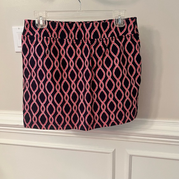 Crown & Ivy Nautical Rope Print Red And Navy Blue Skort. - Picture 4 of 11